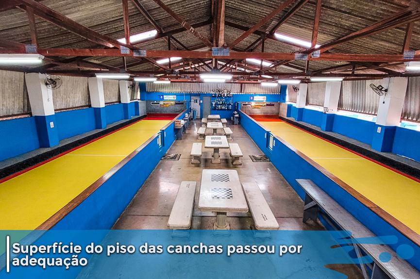 Canchas de bocha são modernizadas no Centro de Lazer do Trabalhador