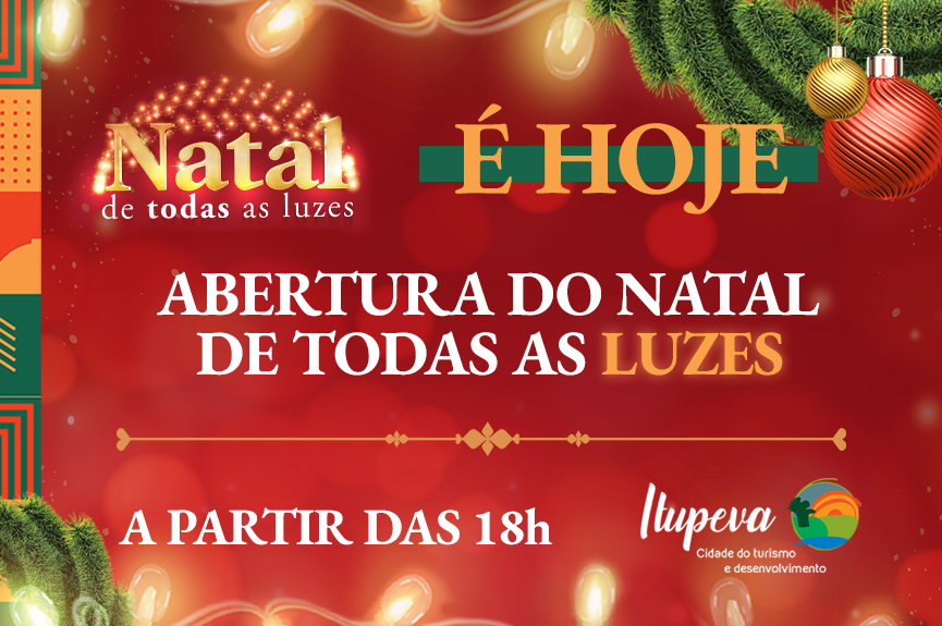 Abertura oficial do ‘Natal de Todas as Luzes’ acontece nesta quarta-feira (14)