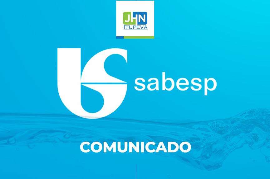 Sabesp informa que abastecimento de água pode ser interrompido