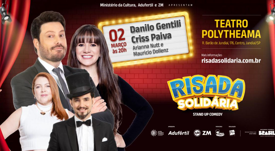 “Risada Solidária”, com Danilo Gentili, Criss Paiva, Arianna Nutt e Mauricio Dollenz